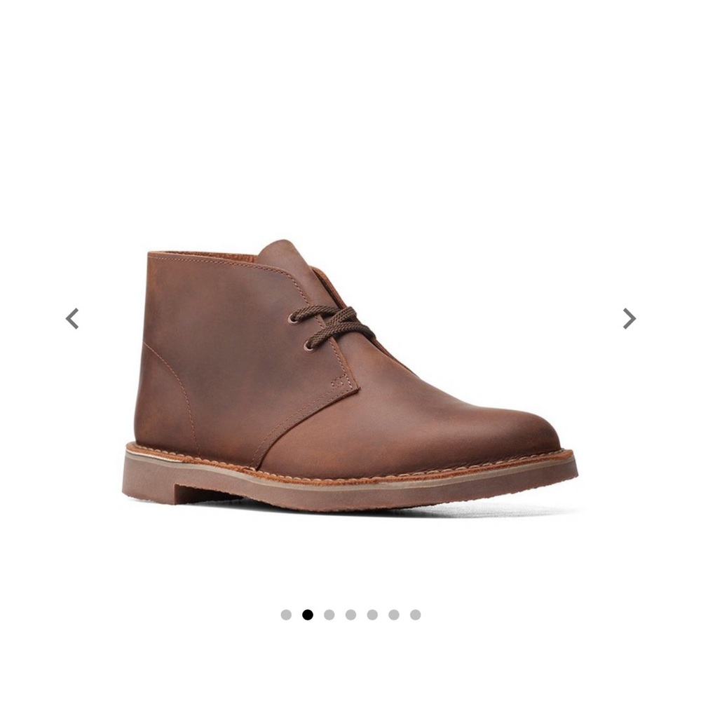 Clarks Bushacre 3 Chukka Boots Dark Brown Lea